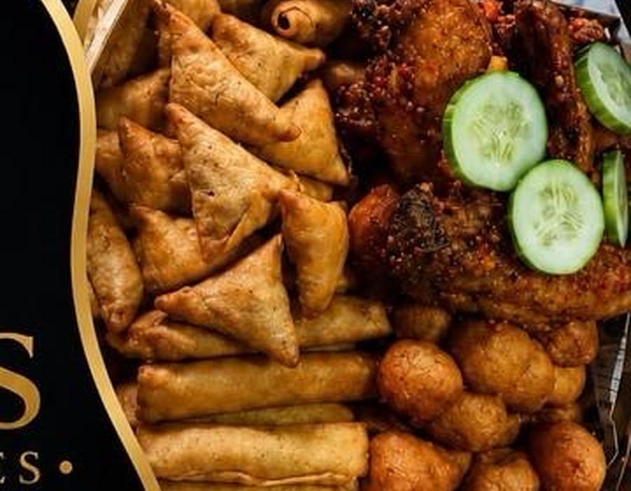 Premium small chops platter by Annie's Confections